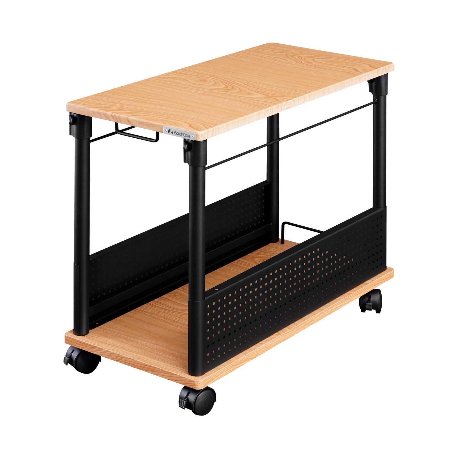 新着商品 pcラック 幅 32 パソコンラック × スタンダード 奥行 L字デスク 67 昇降式 高さ57~78 cm バウヒュッテ 木目 Bauhutte BHD-670H-WD