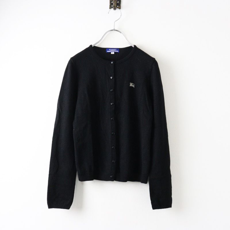 美品BURBERRY BLUE LABEL ニットセーターカーディガン綿100% BURBERRY（カーディガン ・ ブルー・ネイビー/青色系）のフリマ