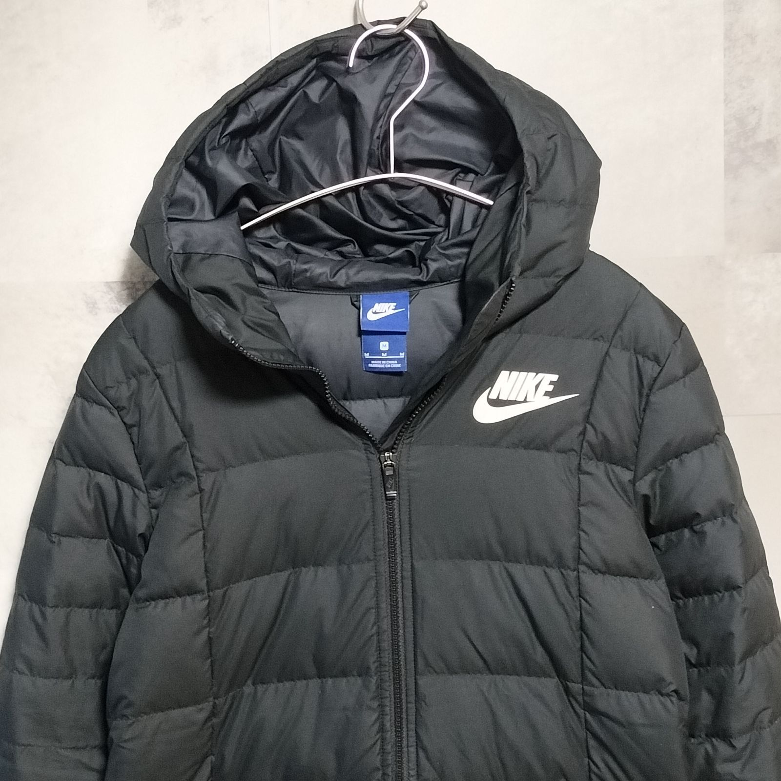美品】NIKE ナイキ ダウンコート ベンチコート Мサイズ ブラック 