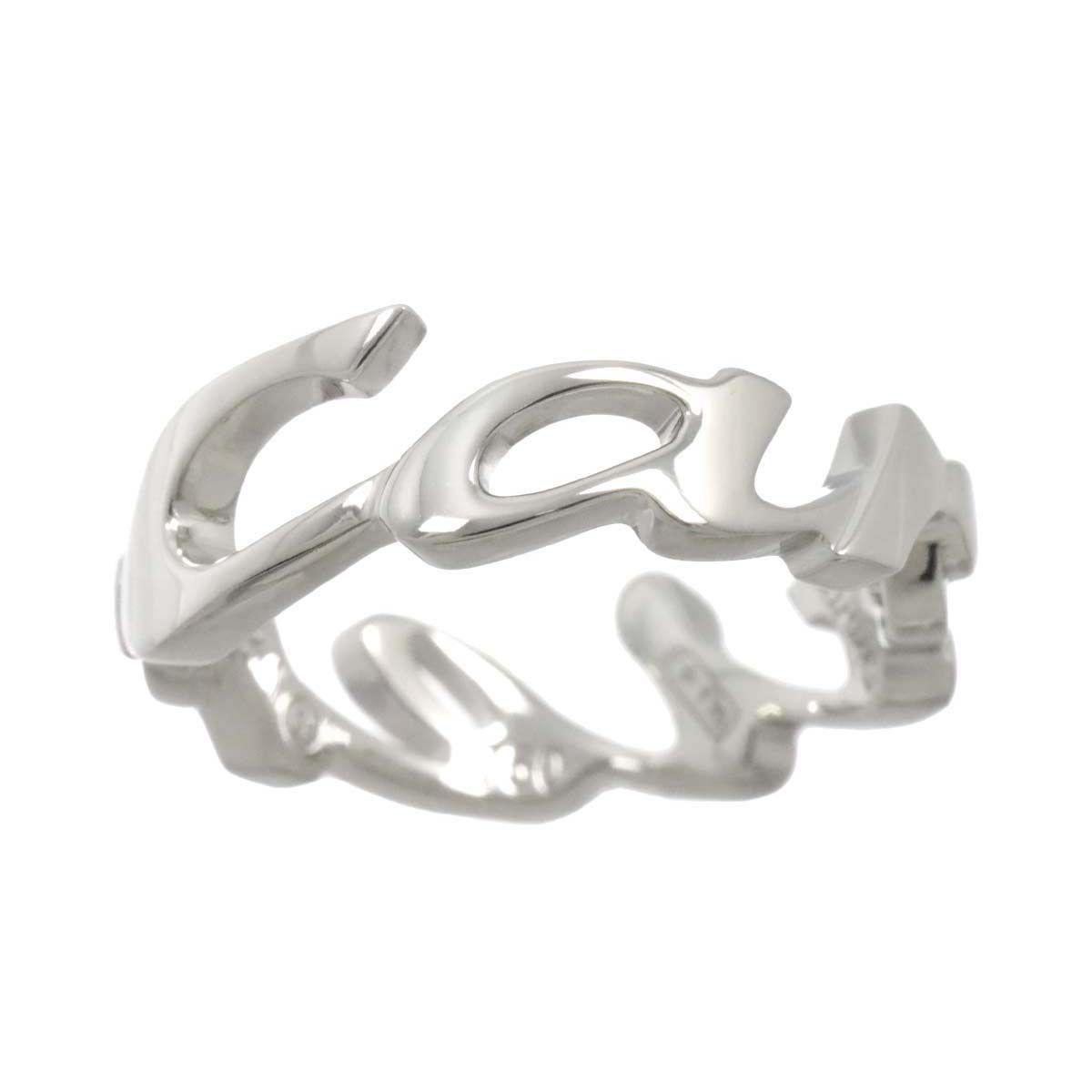 カルティエシグネチャーリング 750 K18 18金 ホワイトゴールド