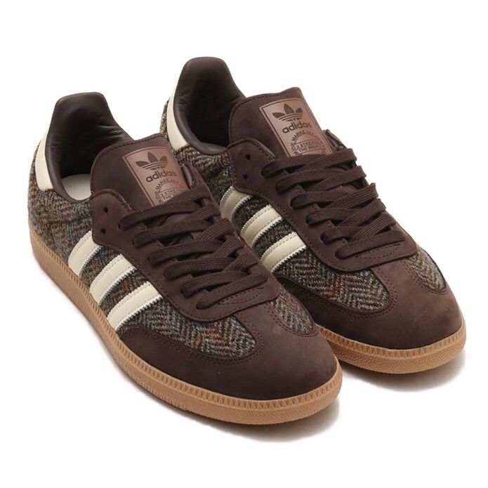 新品⭐️adidas SAMBA OG ダークブラウン 27.5cm ハリスツイード