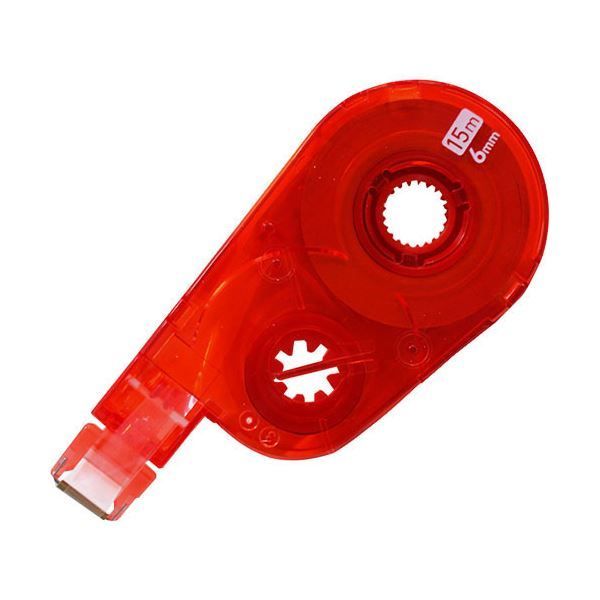 まとめ プラス 修正テープホワイパースイッチ 交換テープ 簡易パッケージ 6mm幅×15m レッド WH-1516R RD 1セット 10個 ×3セット