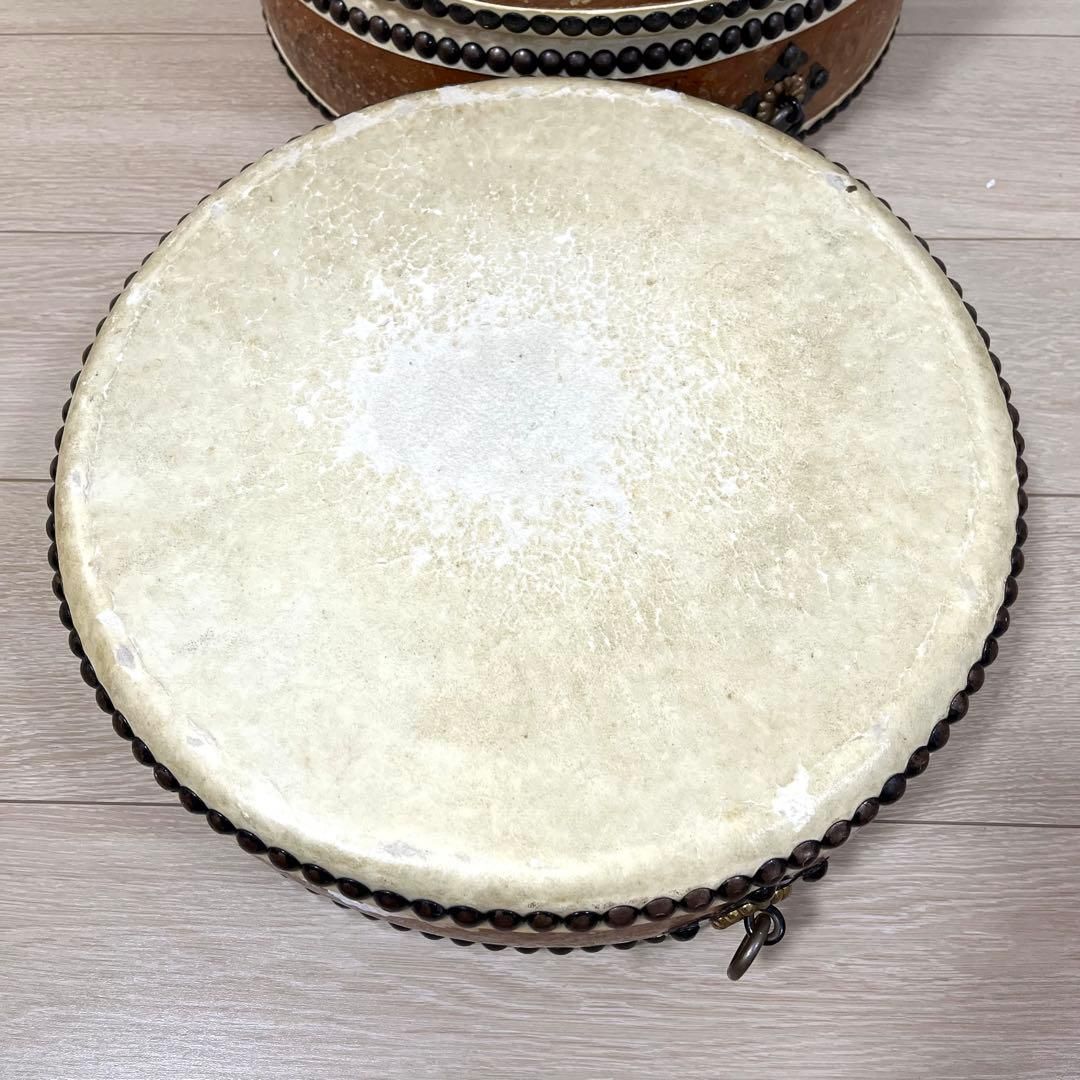 限定販売 せ40 和太鼓 平太鼓 耳なし 締鼓 鼓面1尺3寸一尺三寸 約36cm 和太鼓5個セット 和太鼓サークル お祭り 応援 和楽器
