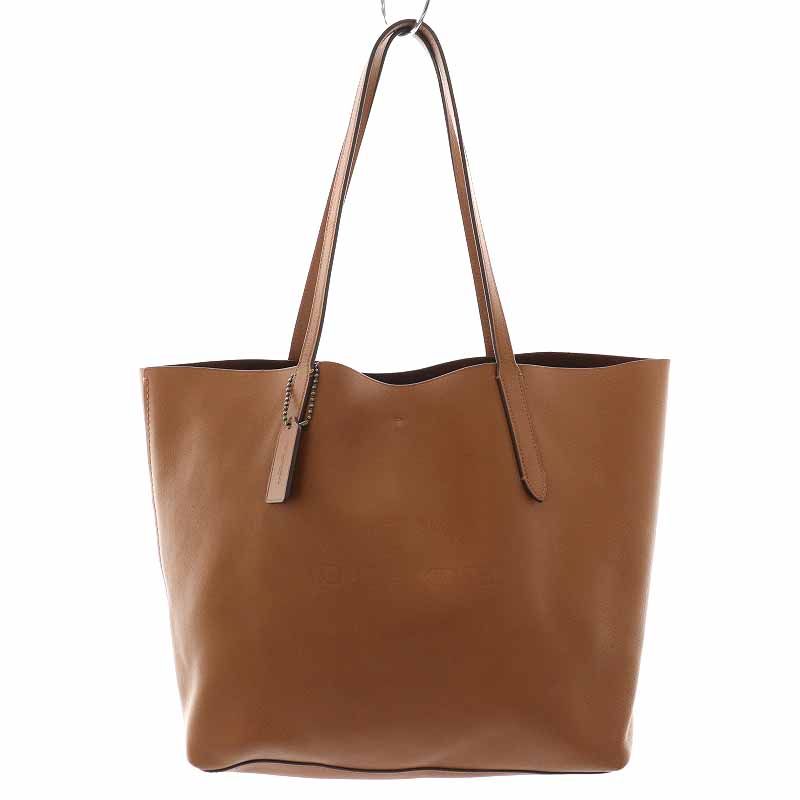 【極美品】コーチ トートバッグ ハドソン デカロゴ レザー ブラウン 茶色 コーチ COACH ハドソン トートバッグ ハンドバッグ レザー 茶 ブラウン