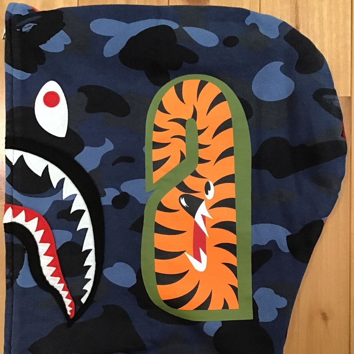 Red camo × Blue camo シャーク パーカー Lサイズ shark full zip  