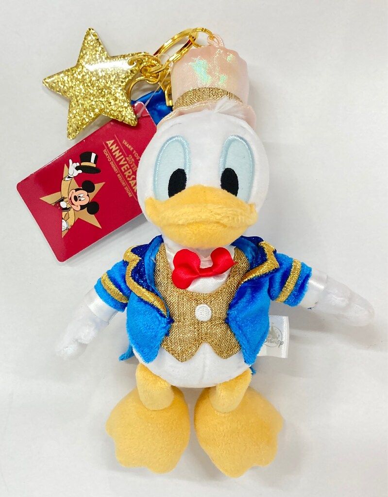 ディズニーストア　ドナルドプラッシュキーチェーン ディズニー ストア ドナルド 90周年 キーチェーンぬいぐるみ