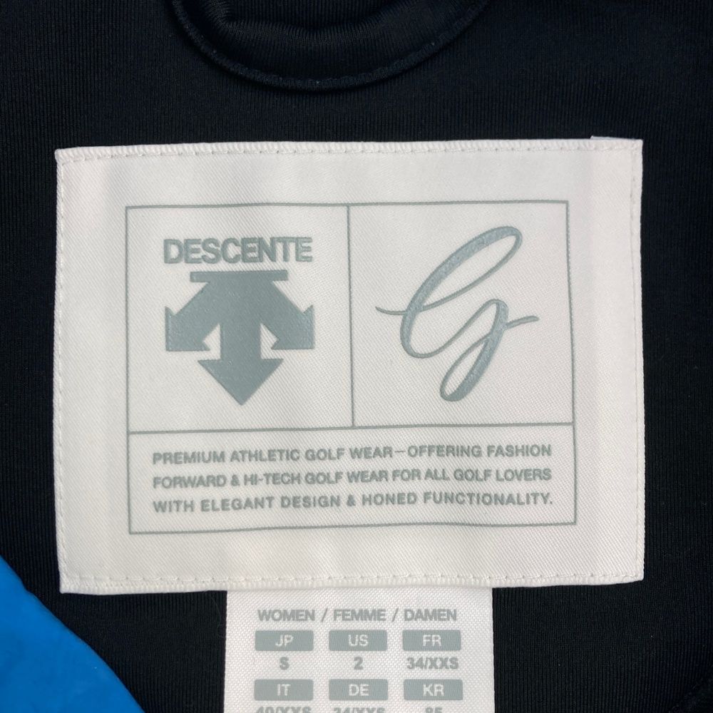 サイズ：S DESCENTE GOLF デサントゴルフ ダウン ジップベスト ブルー