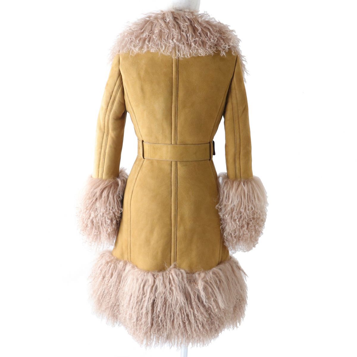 未使用品◇正規品 GUCCI グッチ 15AW 390098 ベルト付 羊革 ダブル 