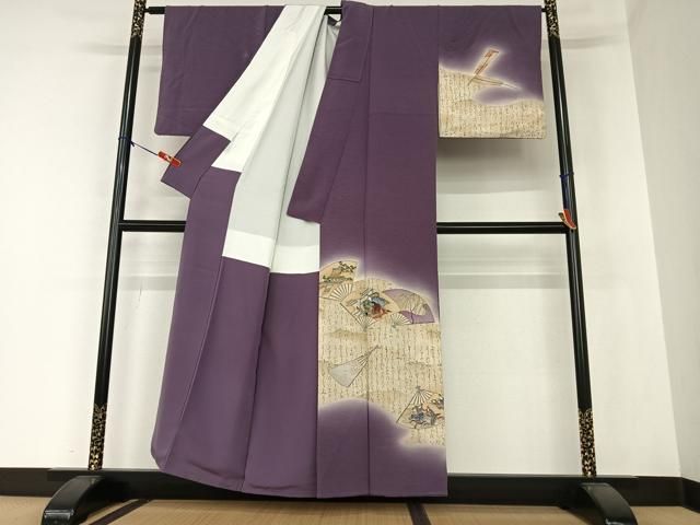 平和屋着物○友禅師・京の名工・伝統工芸士・樽本伊勢蔵 訪問着 扇面