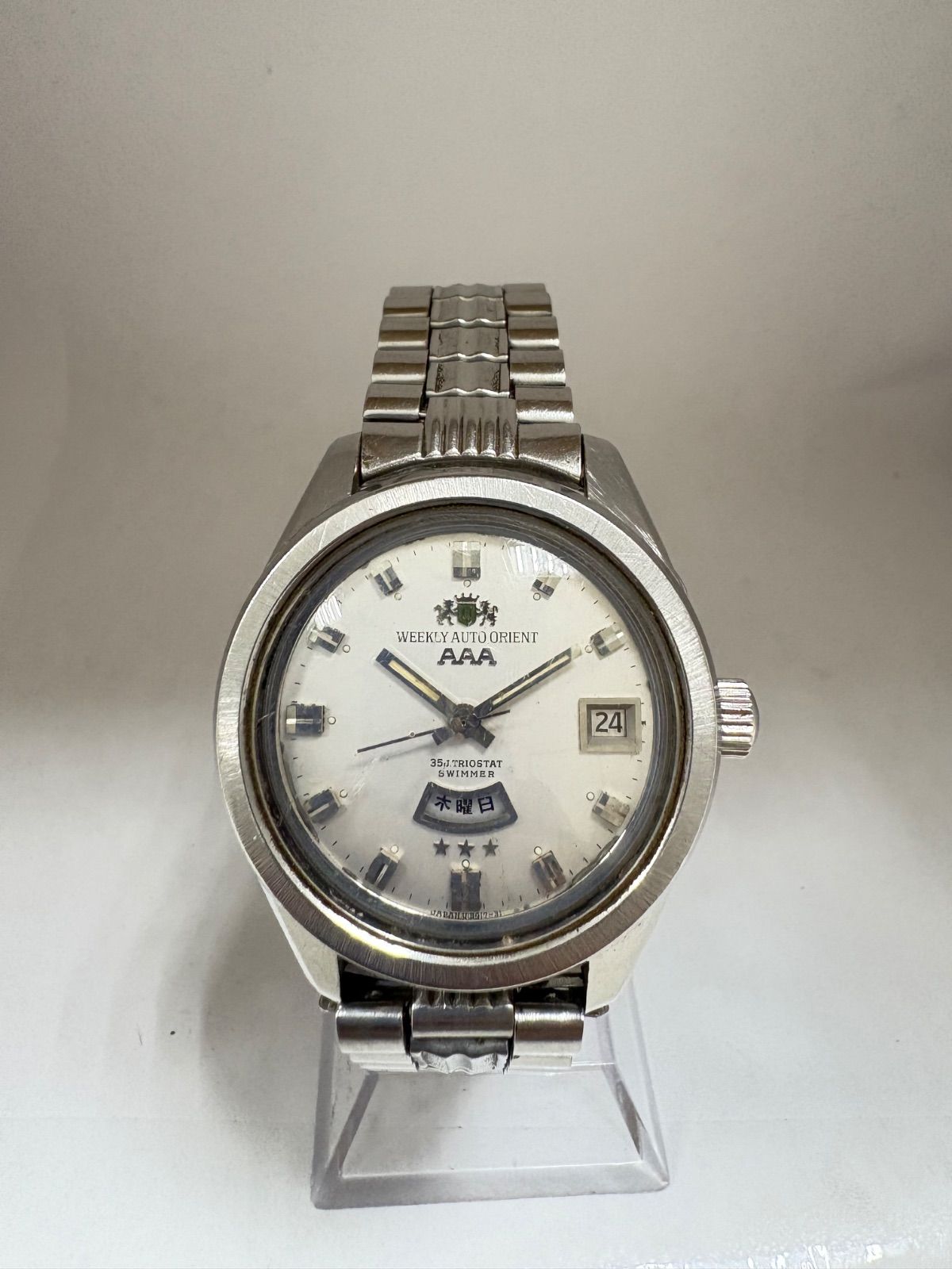 【1円】【新品正規品】ORIENTオリエントメンズCLASSICクラシックアンティークレトロレザー革希少ホワイト白ビジネスメンズ腕時計プレゼント オリエントスター クラシック セミスケルトン