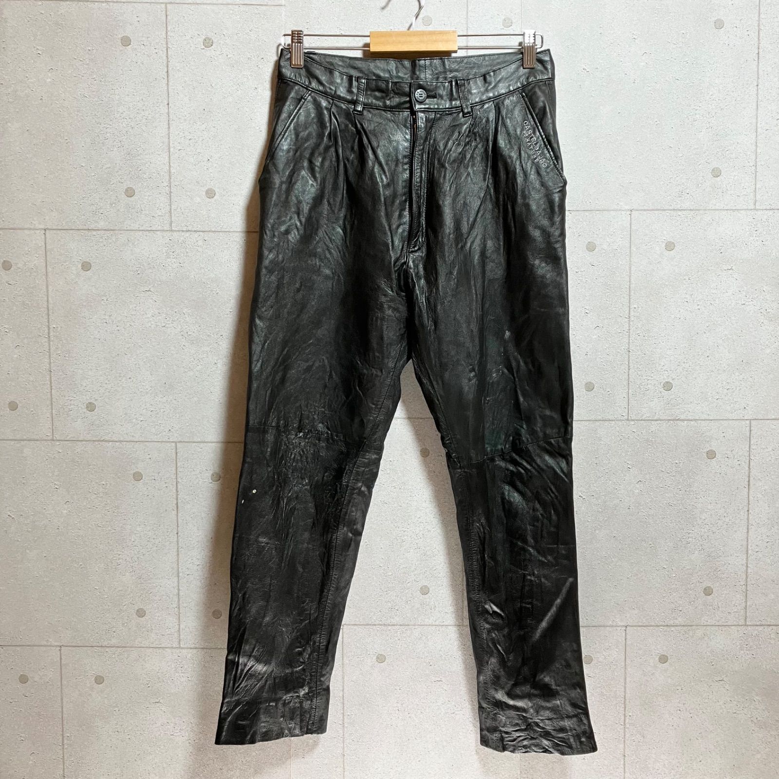 定価48，000円◇CASTELBAJAC +2 NATURE ラムレザーパンツ