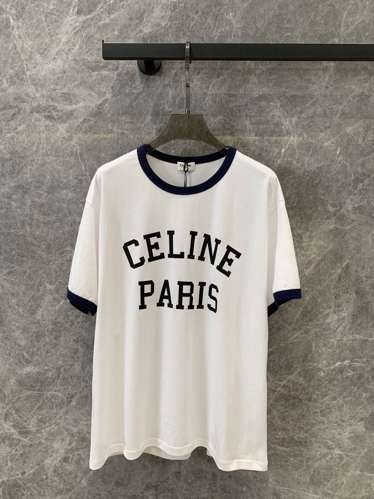 CELINE セリーヌ2024新作 半袖Tシャツ ホワイト