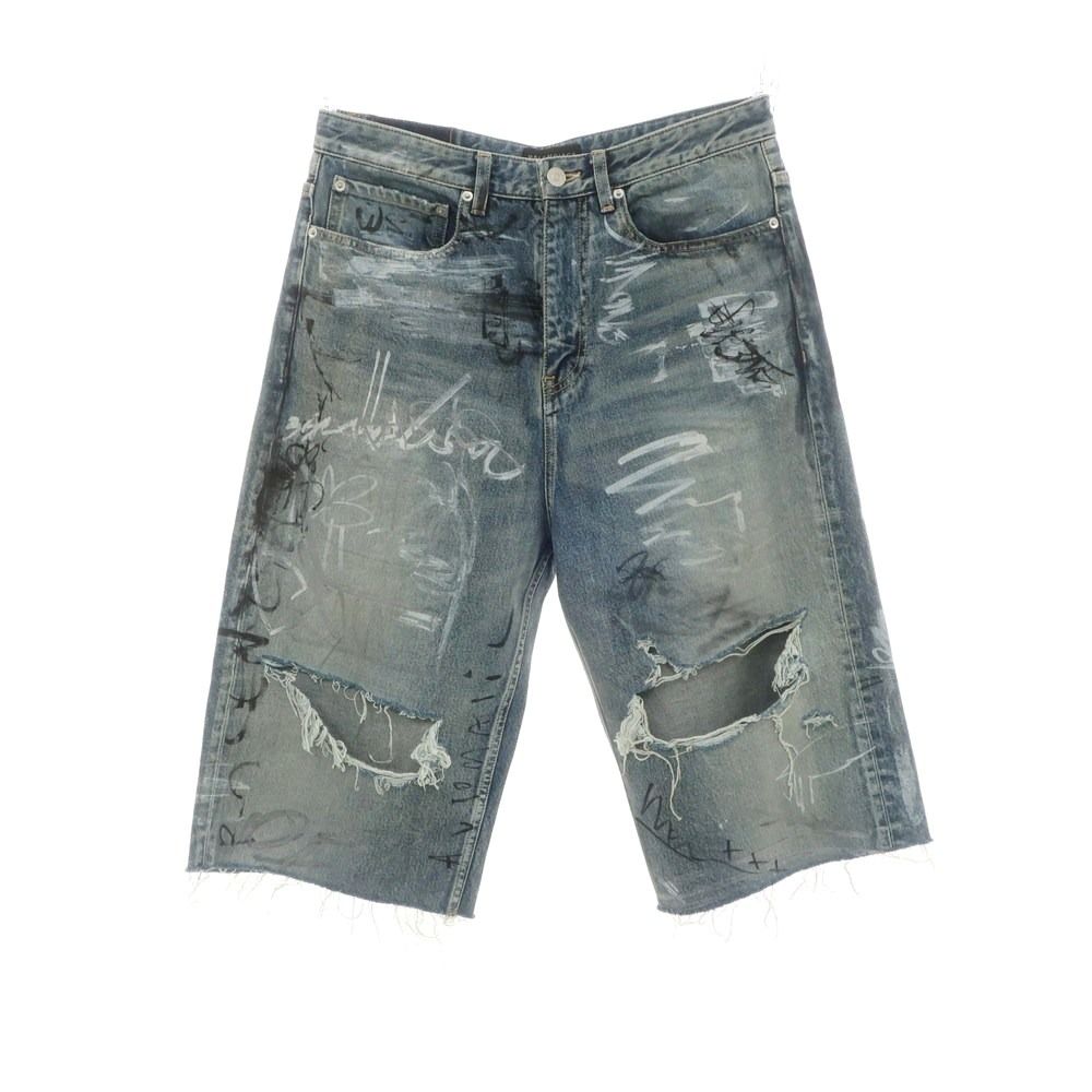 中古】バレンシアガ BALENCIAGA ダメージ加工 コットン ジーンズ  