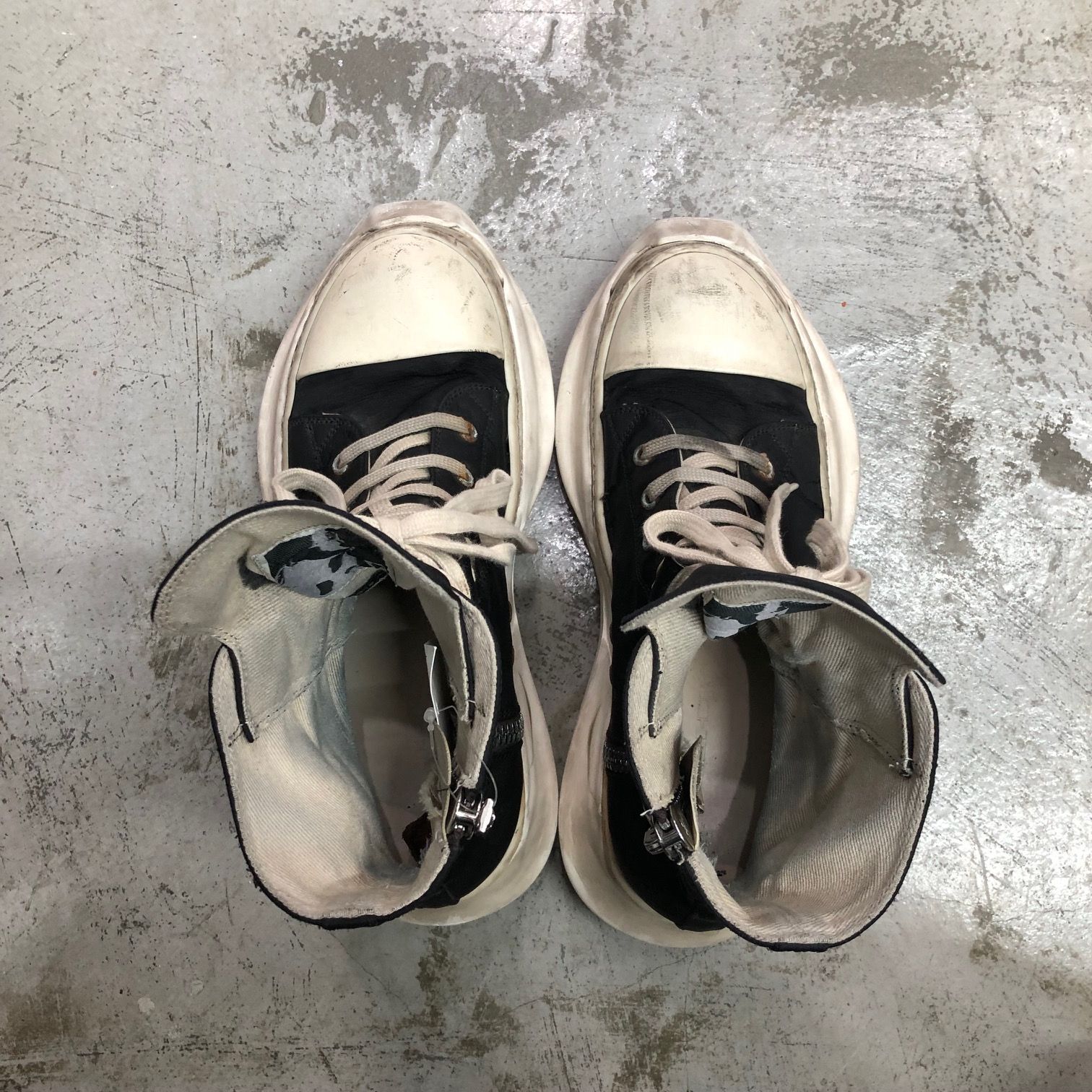 Rick Owens DRKSHDW アブストラクト サイドジップ ハイカット