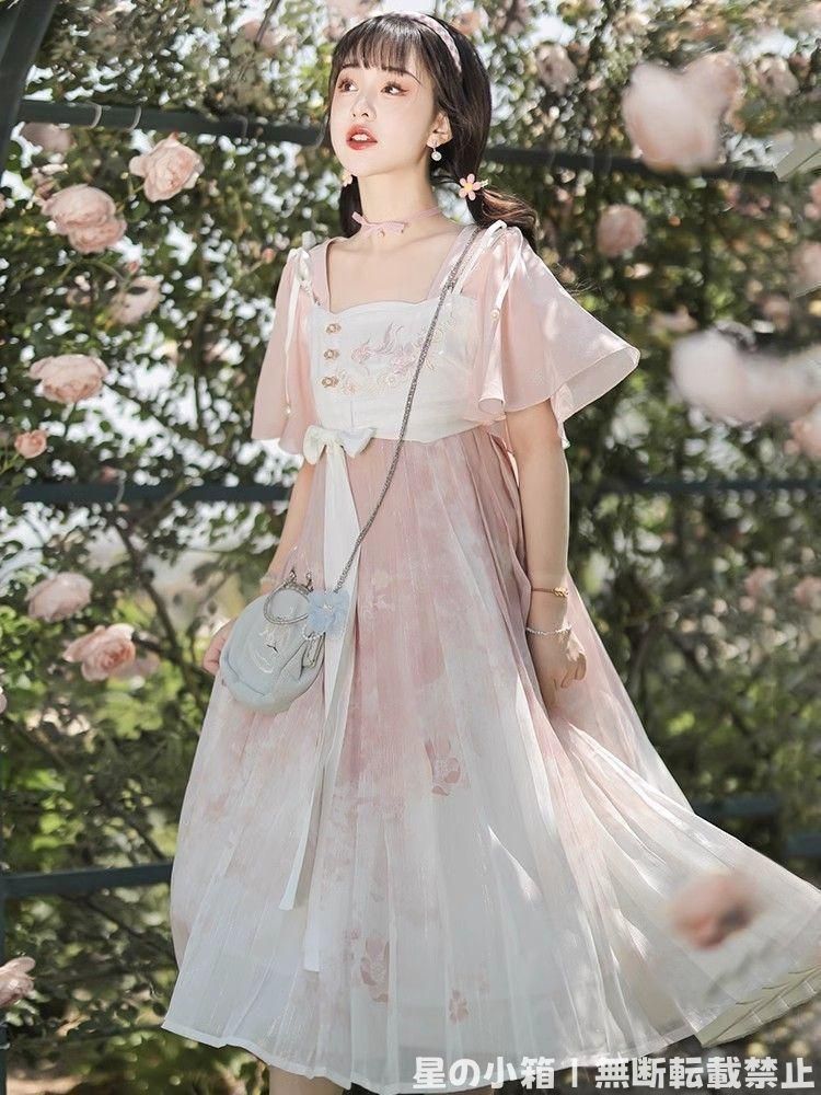 ♥ 豪華刺繍 漢服 かんふく 古風衣装 レトロ風 中華ロリータ コスプレ ワンピース 唐装 仙女服 中華風 美しい刺繍 撮影会 舞台演出 推し活 仮装 HF 263