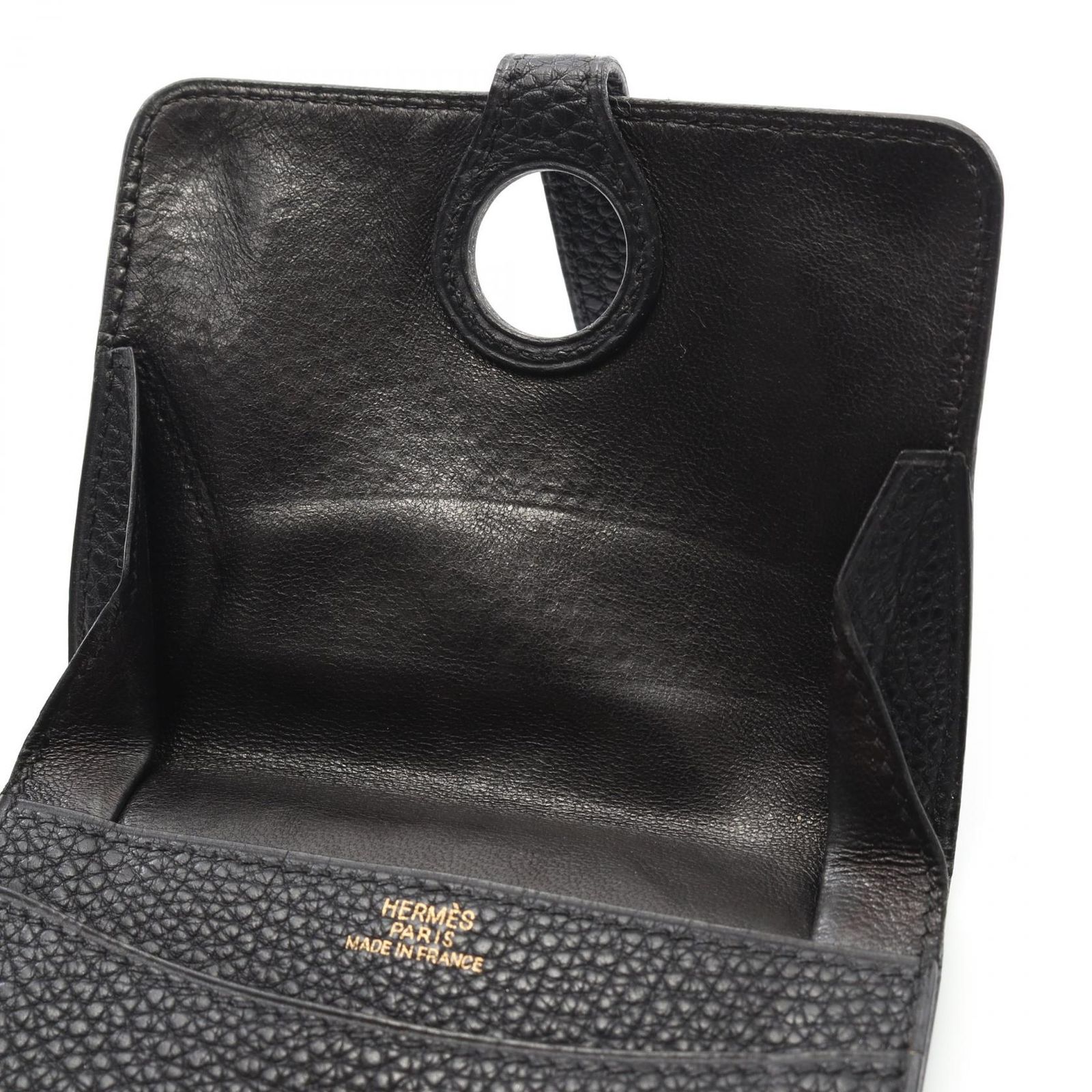 エルメス HERMES カードケース ドゴン ブラック レザー ドゴンカード