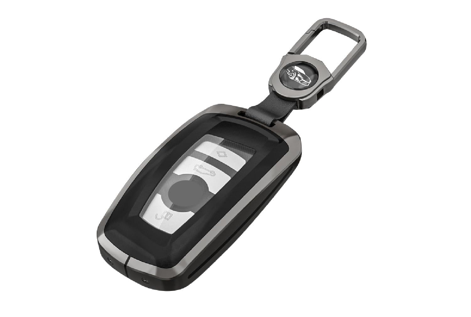 [KeiSquare] BMW 専用 スマートキー キーケース キーカバー BMW 1 2 3 4 5 6 7 シリーズ X3 X4 Z4 専用 キーホルダー 高級 TPU (ブラック) [ブラック]