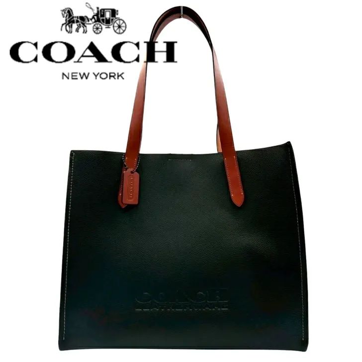 COACH コーチ リレートート バッグ レザー ブラック メンズ CH756