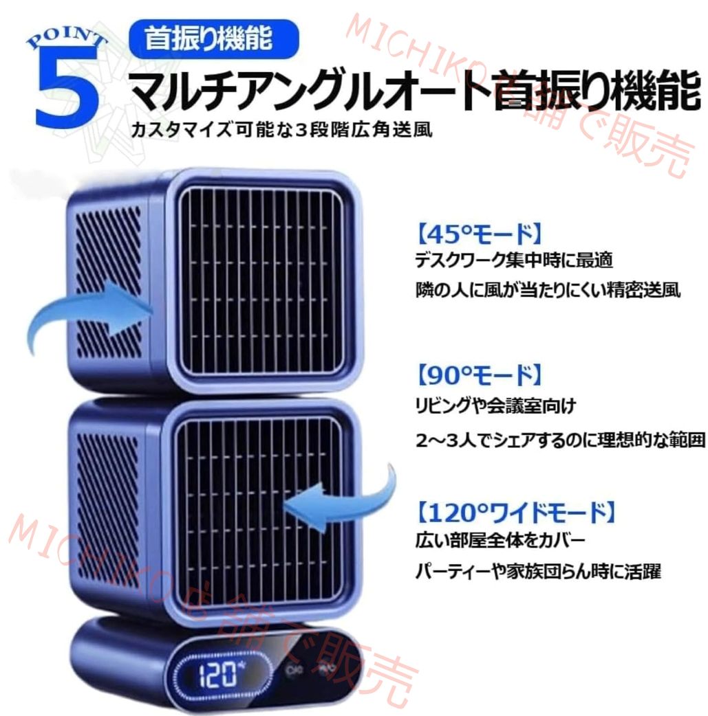 アップグレード版 卓上扇風機 静音 充電式 扇風機 自動首振り dcモーター 6段階風量 二層ファン LED表示画面 急速冷風 提手付き Type-C充電 卓上 コンセント サーキュレーター デスク リビング キッチン アウトドア WWW_KANDAIZUMI_COM