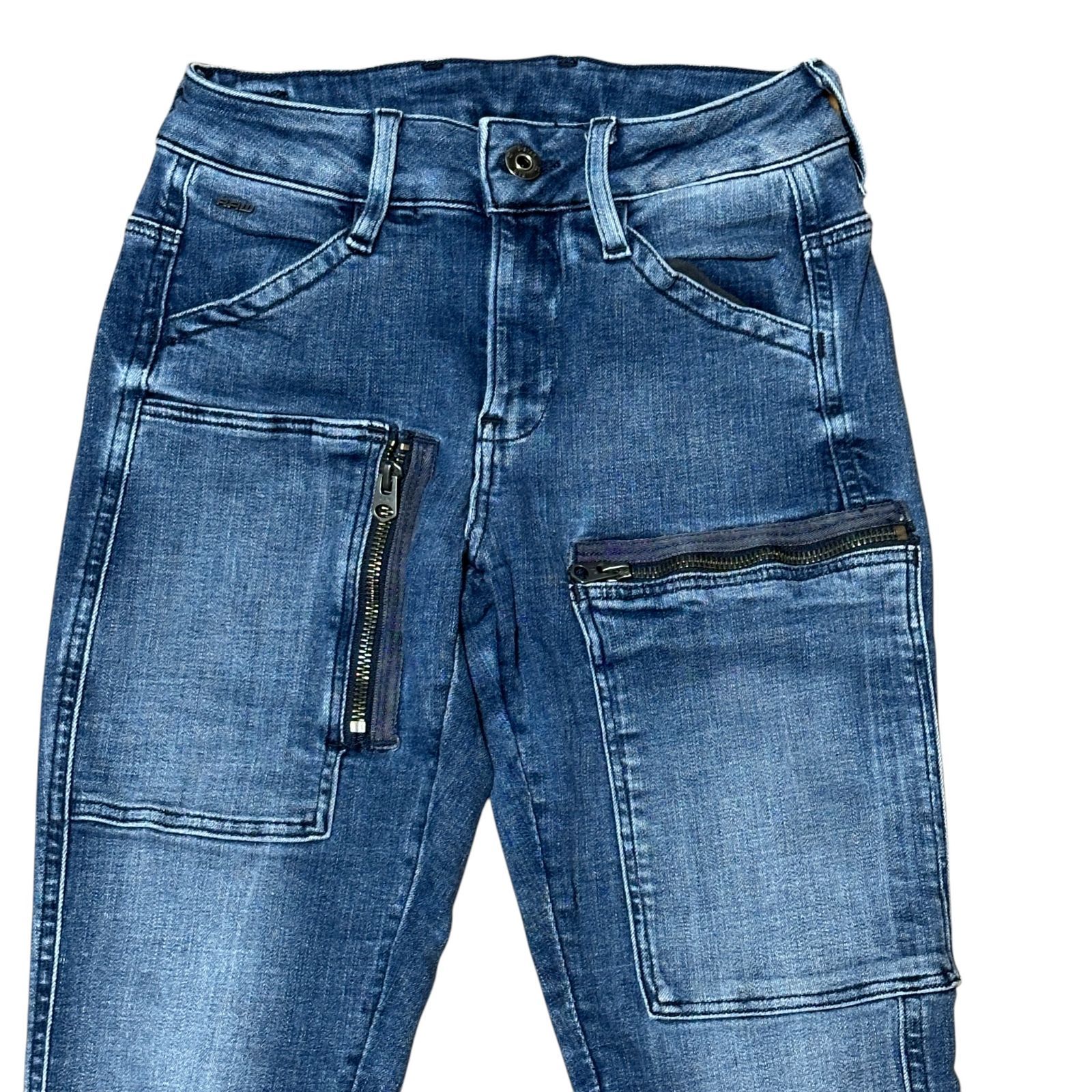 G-STAR RAW POWEL MID SKINNY スキニーデニム ブルー サイズW23 