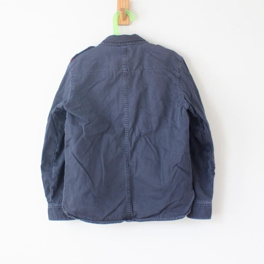 C.P.COMPANY シーピーカンパニー キッズ シャツ 製品染め チュニジア製 黒とチャコールグレーの中間色 10/140 （w-1579）