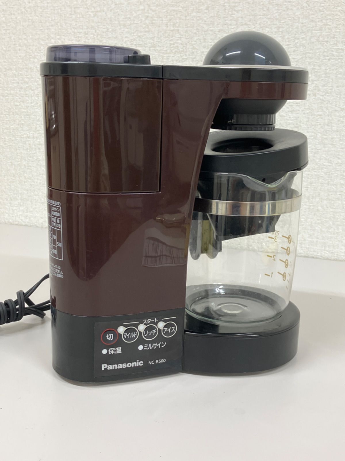 Panasonic ミル付きコーヒーメーカー NC-R500 - メルカリ