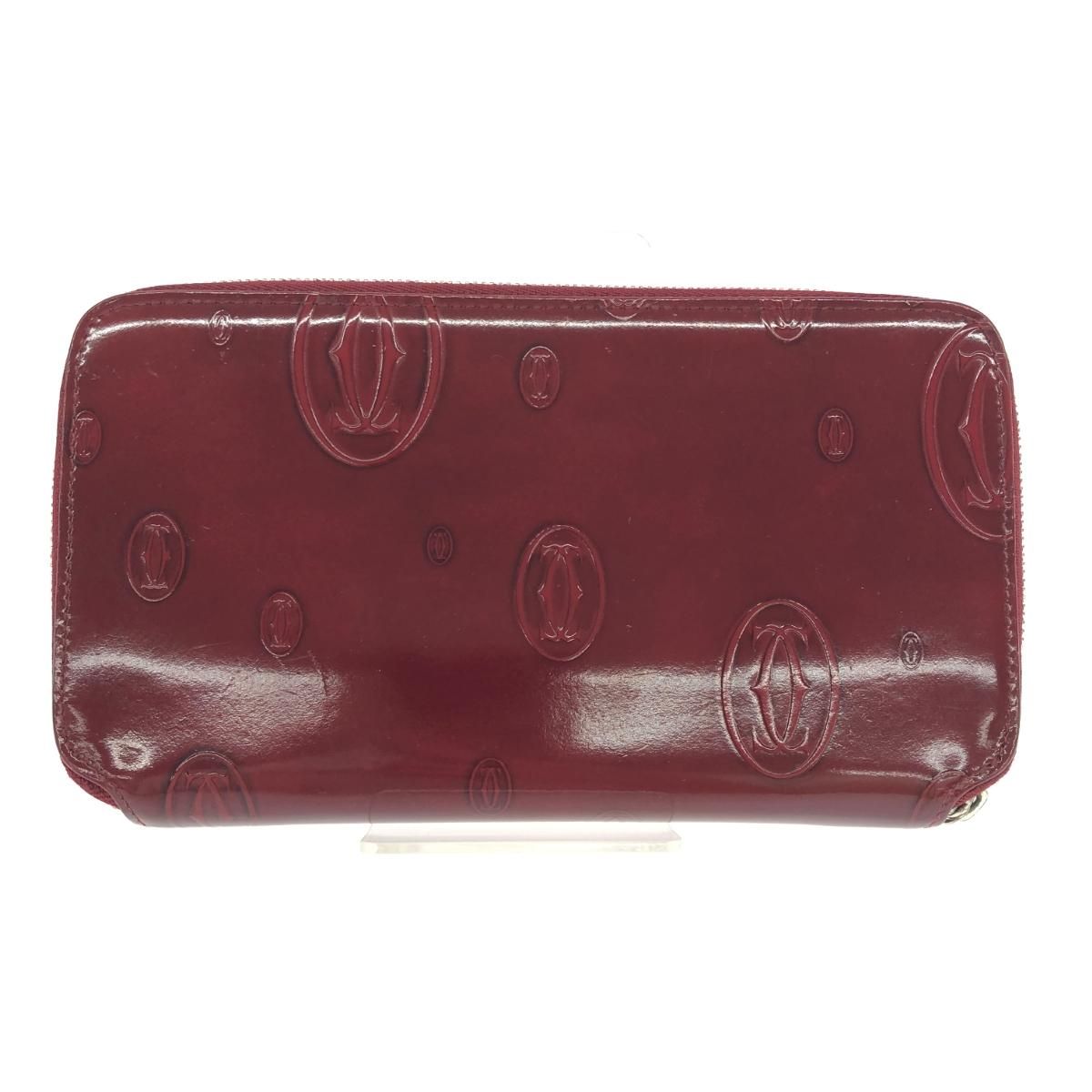 Cartier カルティエ ハッピーバースデー 財布 ボルドー パテント