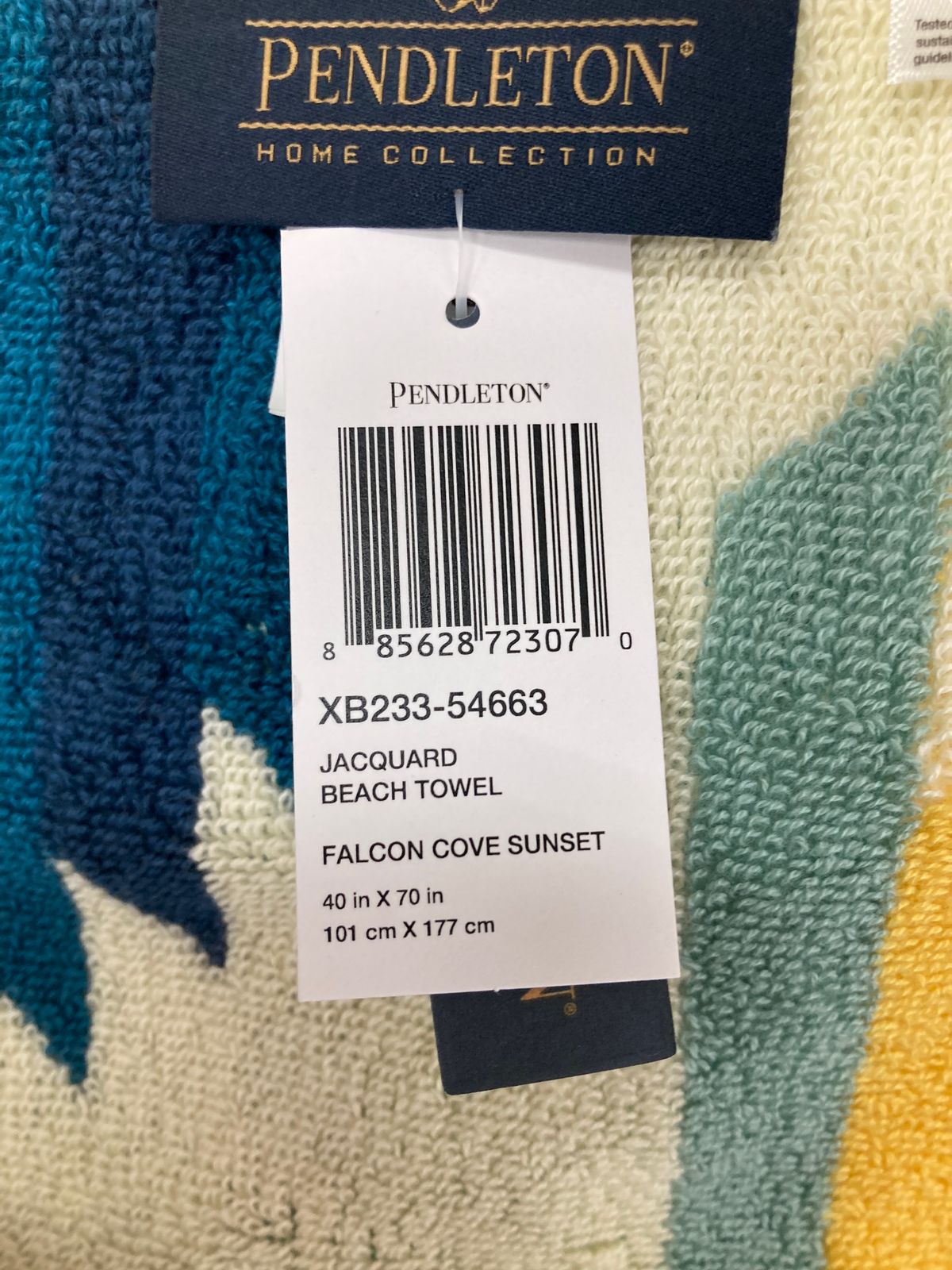 PENDLETON (ペンドルトン) JACQUARD BEACH TOWEL ビーチタオル ブランケット FALCON COVE SUNSET  マルチカラー XB233-54663 アウトドア/027