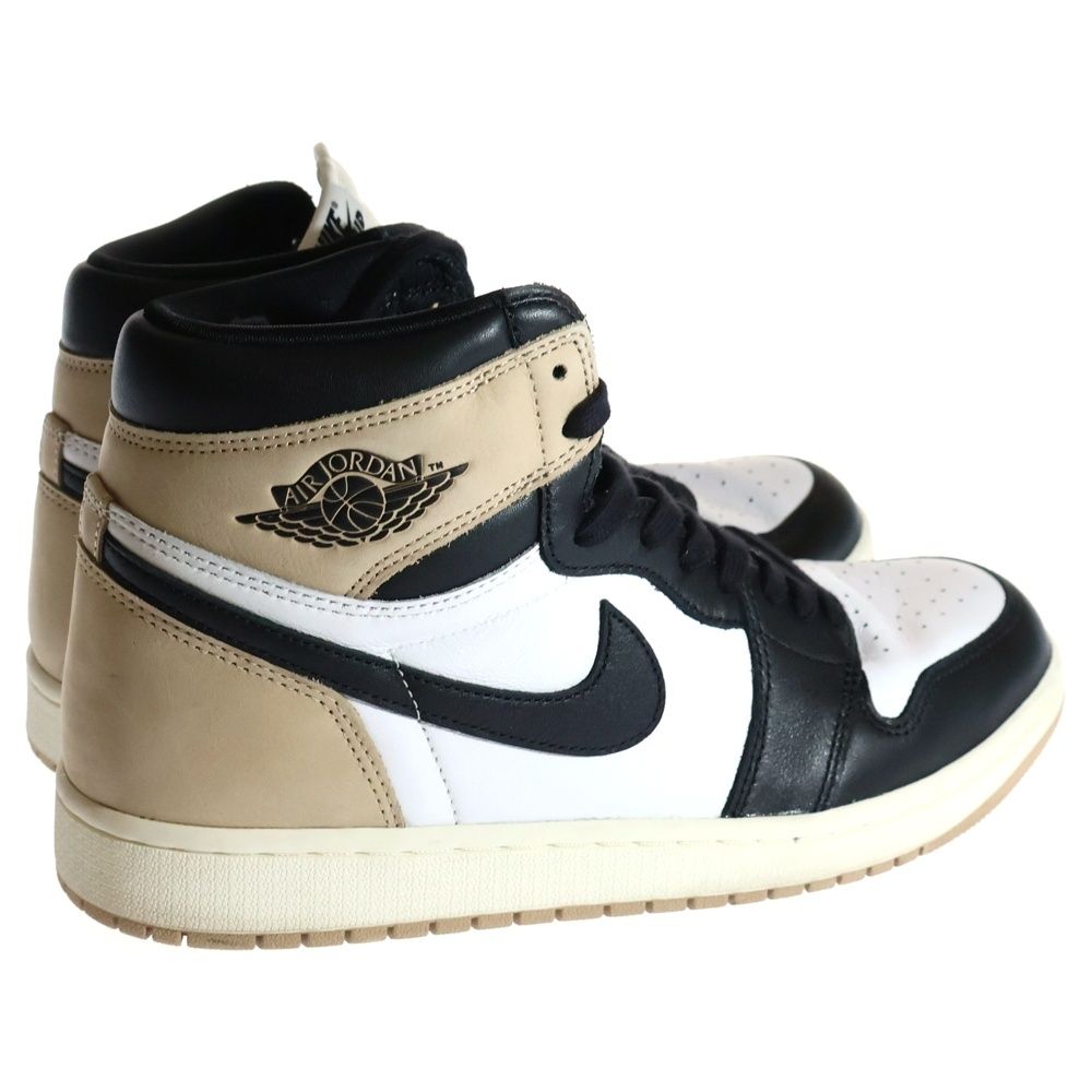 美品NIKE Air Jordan ハイカットシューズ ベージュ/ホワイト25 NIKE (ナイキ) WMNS AIR JORDAN 1 RETRO HIGH OG Latte
