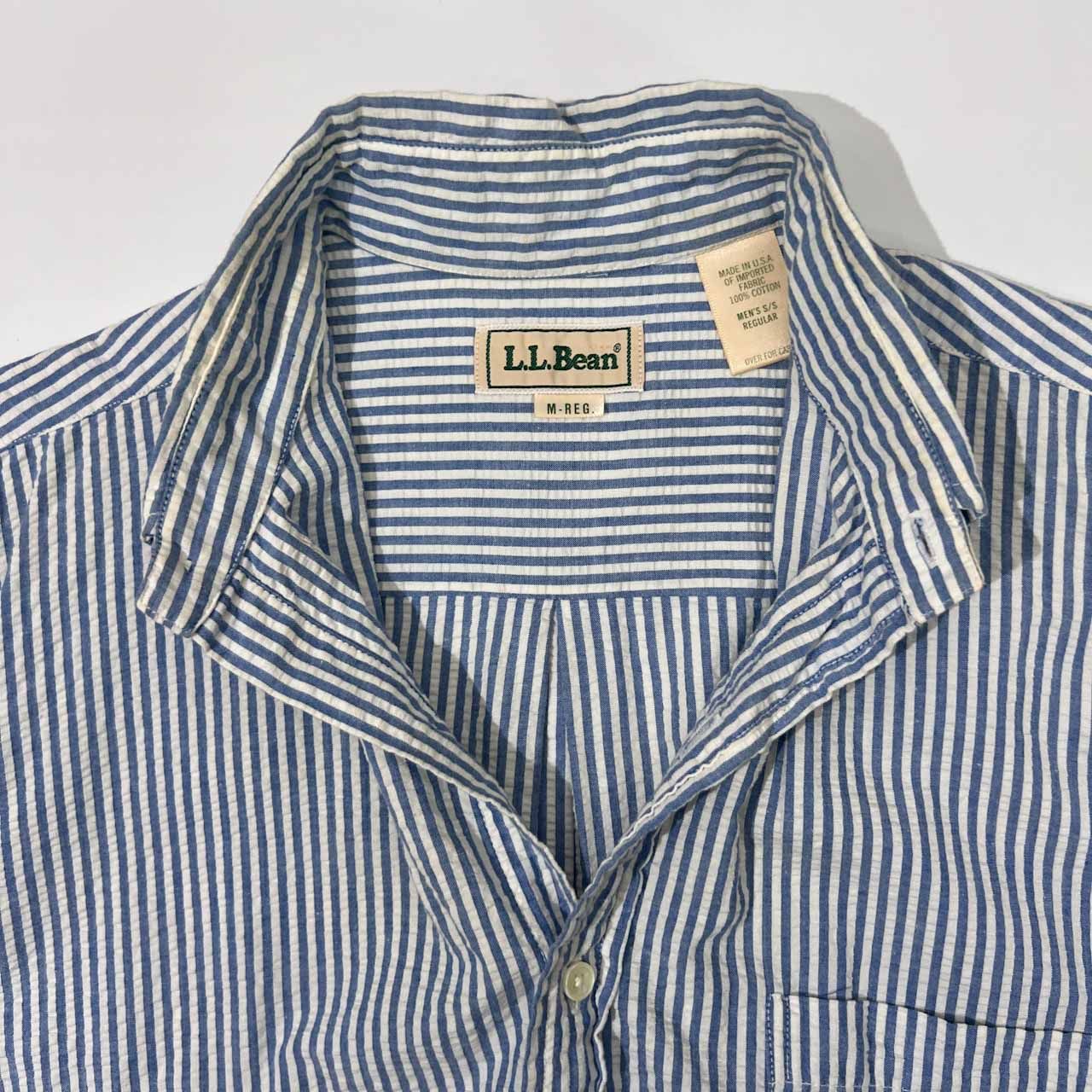 USA製 L.L.Bean エルエルビーン シアサッカー ストライプ 半袖