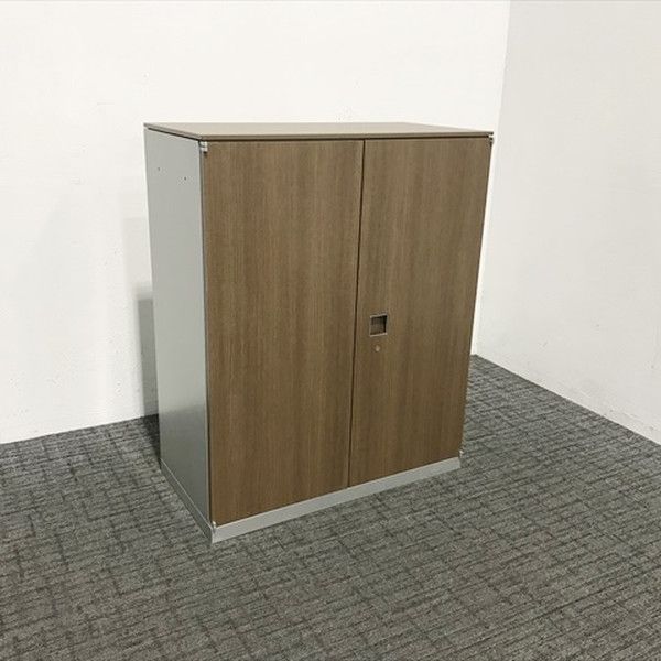 両開き書庫 キャビネット レクトライン ウッドタイプ  オカムラ ネオウッドダーク