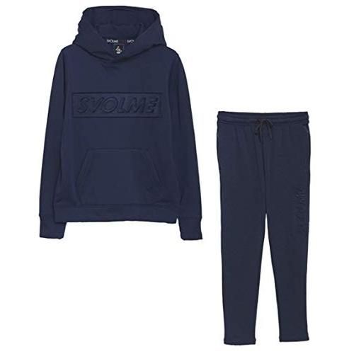 スボルメ SVOLME ジュニア ストレッチ裏毛BIGフーディー パンツ上下セット 130 cm 183-87901 183-88002 032 ネイビー