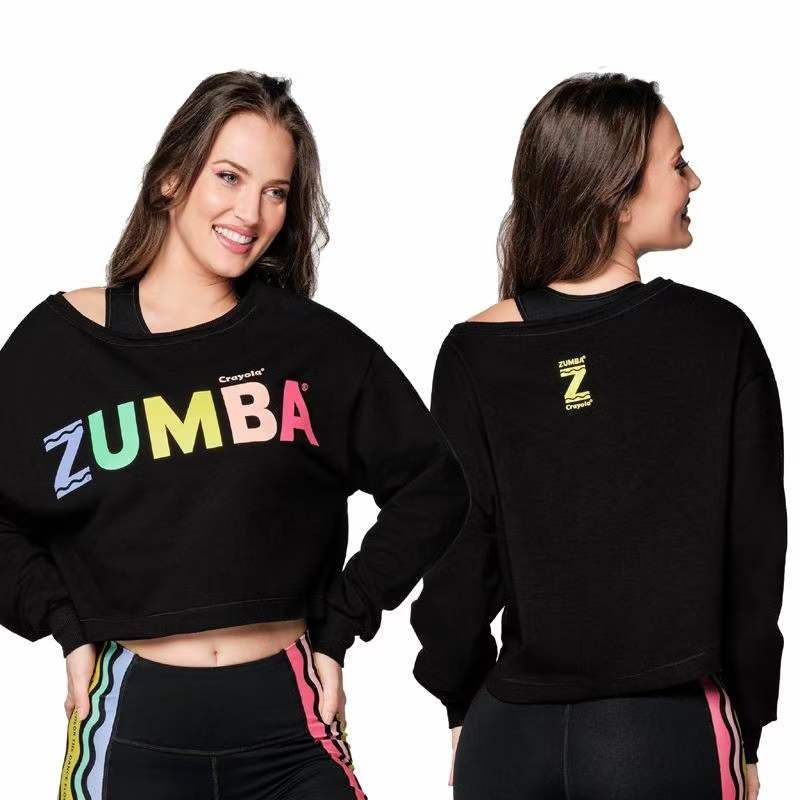 ズンバ  Tシャツ  ヨガウェア エアロビクスウェア ランニングウェア ダンス衣装 フィットネス ZUMBAウェア スウェット 女性レディース 普段着 四季兼用