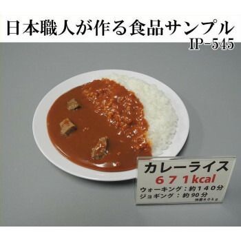 日本職人が作る 食品サンプル カロリー表示付き カレーライス IP-545