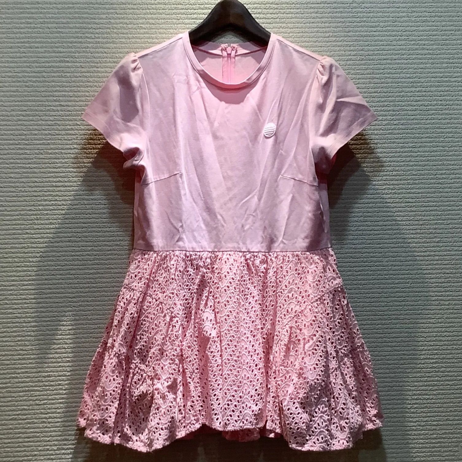 美品 BORDERS at BALCONY ボーダーズアットバルコニー LACE TOP レーストップ カットソー プルオーバー チュニック ピンク  SIZE38 - メルカリ