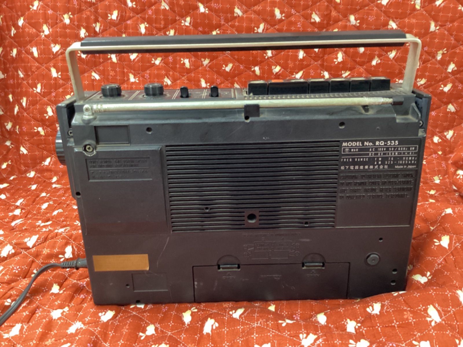 RQ-535 ラジカセ FM/AM ラジオ 松下電器 昭和レトロ ビンテージ NationalラジカセRQ–535 RQ-535 ラジカセ FM/AM ラジオ 松下電器 昭和