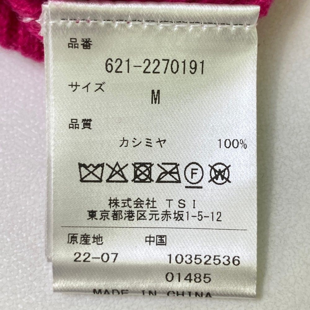 サイズ：M PING ピン クルーネック カシミヤ ニットセーター ピンク系