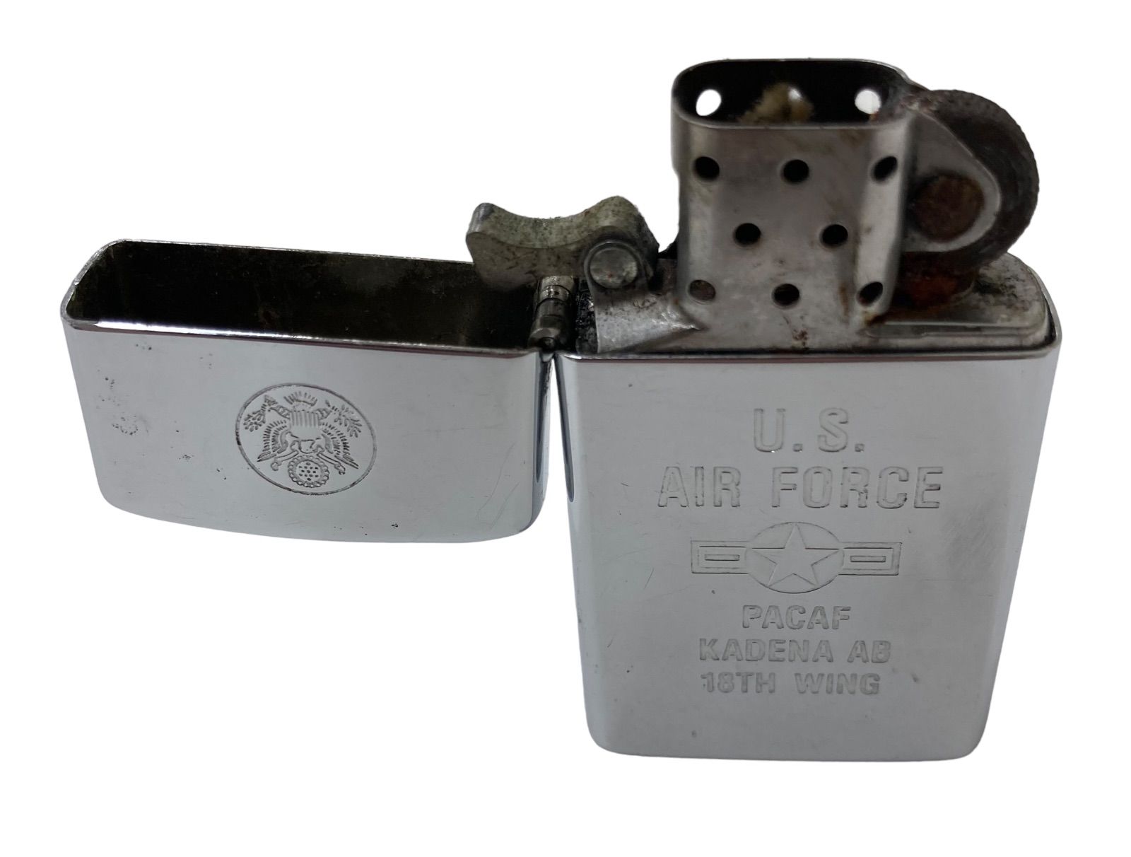 ZIPPO ジッポー U.S. AIR FORCE PACAF KADENA AB 18TH WING 1998年 ☆動作未確認☆ - メルカリ