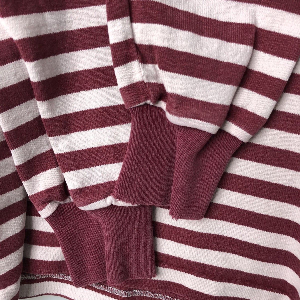 古着 90年代 ランズエンド LANDS' END ボーダー柄 長袖 ラガーシャツ