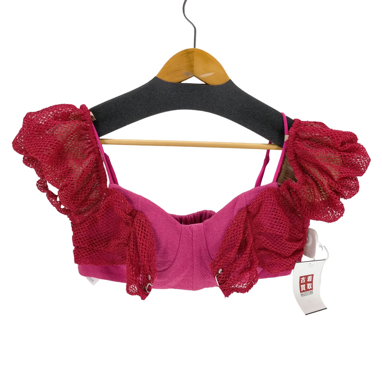 メゾン MAISON SPECIAL 2way slab mesh Layered Bustier Tops レディース