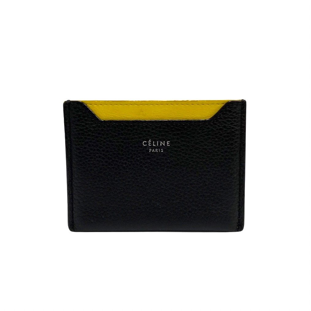 □極美品□ CELINE セリーヌ レザー ゆるかっ パスケース 定期入れ 