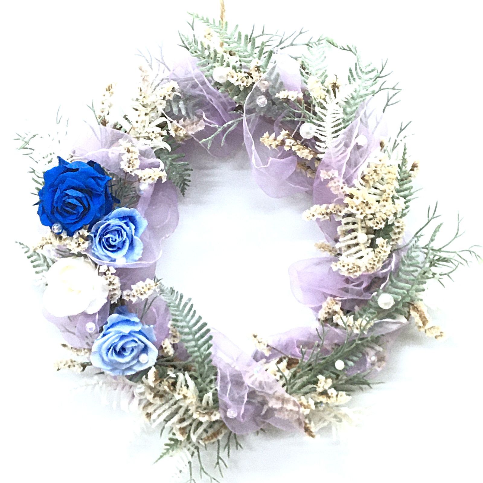 フラワーリース★フラワーアレンジメント リースアレンジメント（プリザーブドフラワー）L-004 - メルカリ