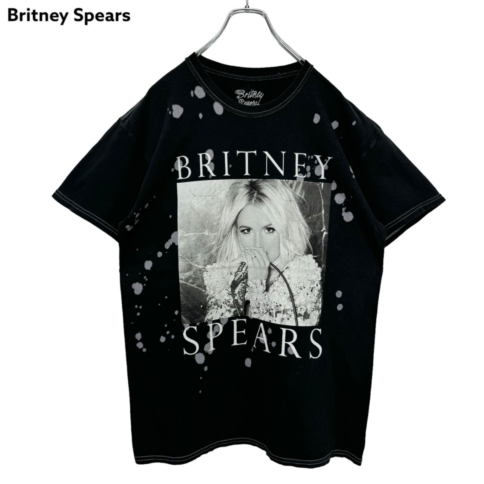 Britney Spears プリントTシャツ ブラック　ポップス　HIPHOP Vintage 00s BRITNEY SPEARS Black Rap Tees Hip Hop Britney