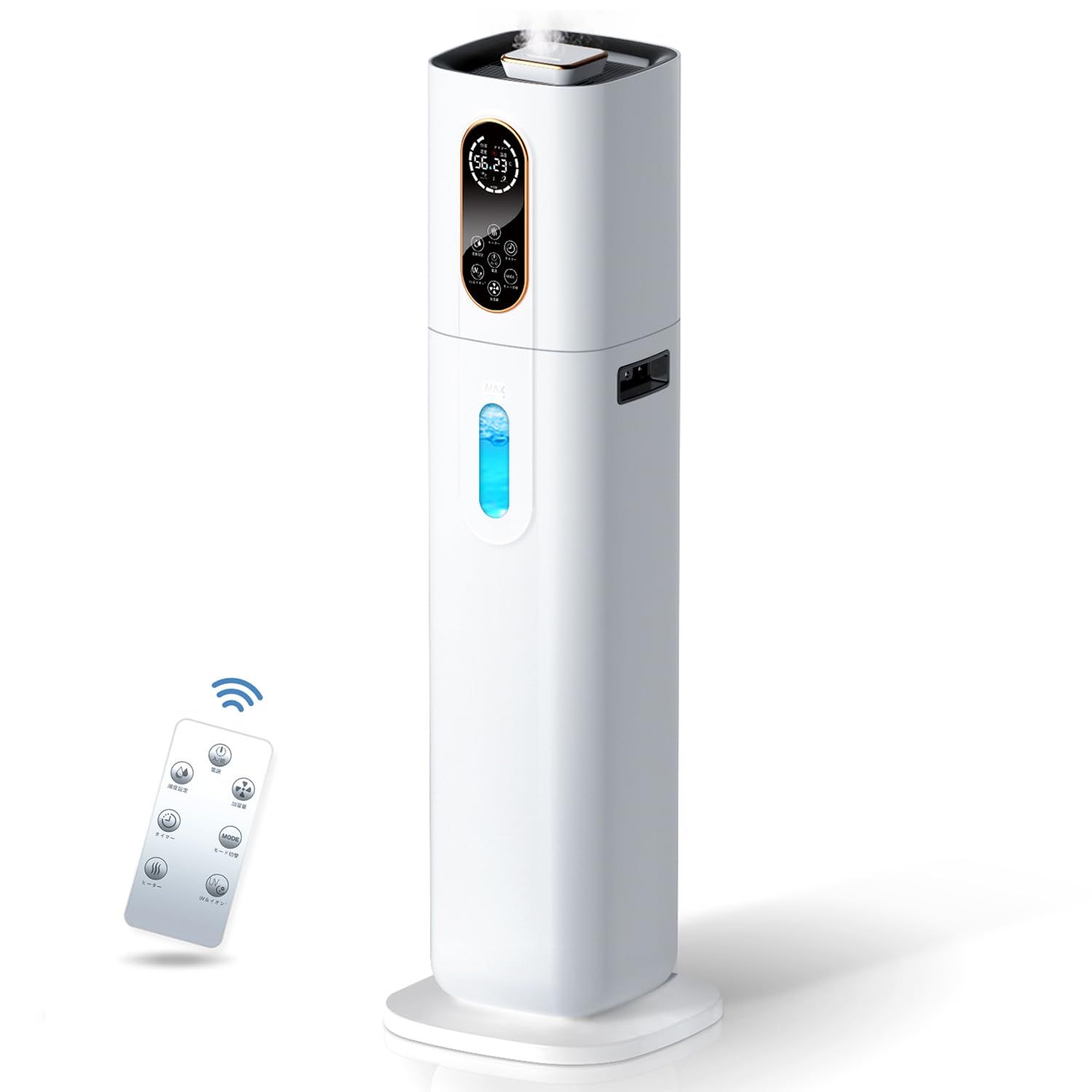 冬新登場 AIスマート - 知能恒湿 加湿器 大容量 ハイブリッド式 9L AI湿度調整 加熱式加湿器 超音波 タワー型 アロマ対応 空気清浄付 静音 省エネ 4重除菌 マイナスイオン 銀イオン抗菌素材 次亜塩素酸水対応 6段階加湿量調節