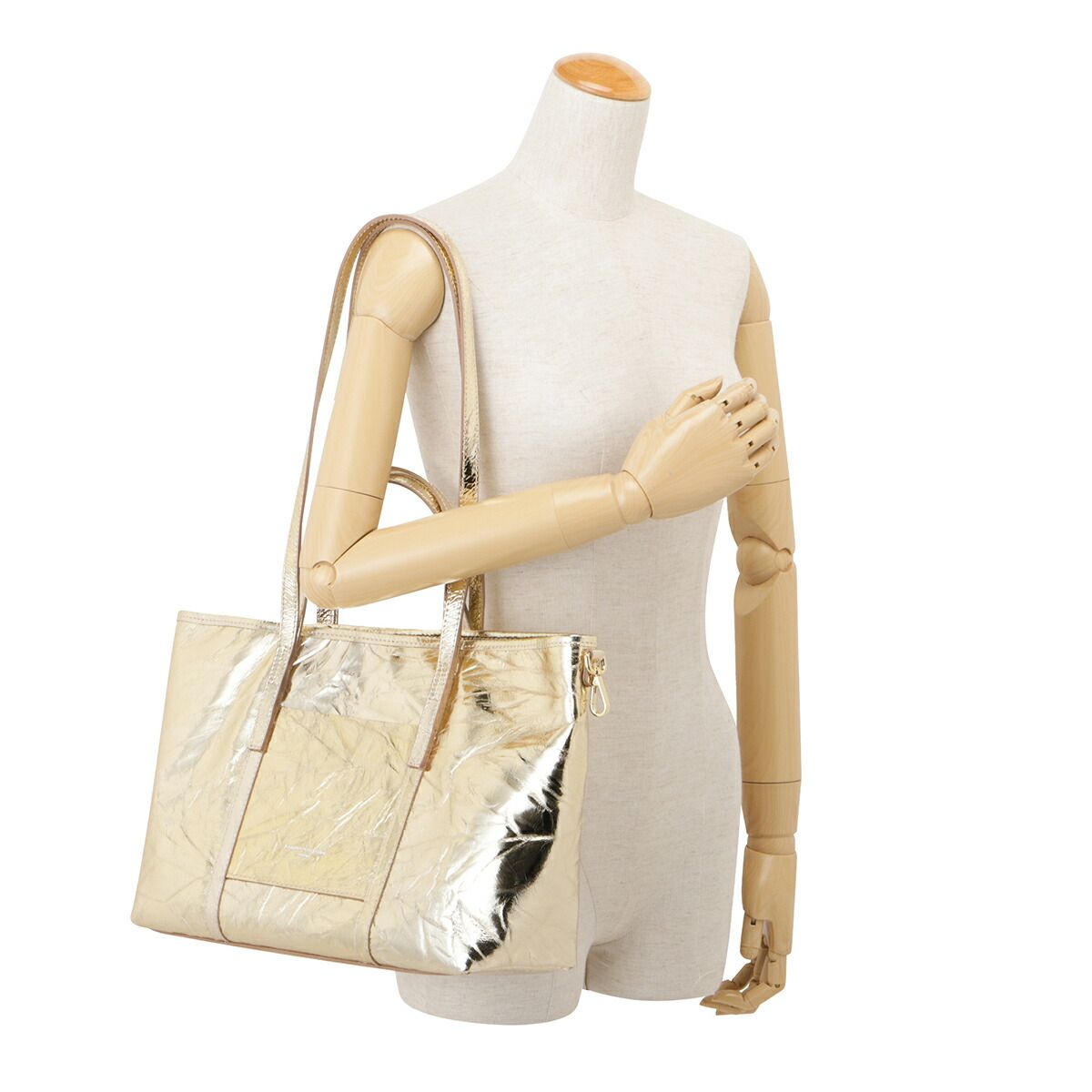 GIANNI CHIARINIトートバッグ　ゴールド 新品 ジャンニキアリーニ GIANNI CHIARINI トートバッグ TOTE M