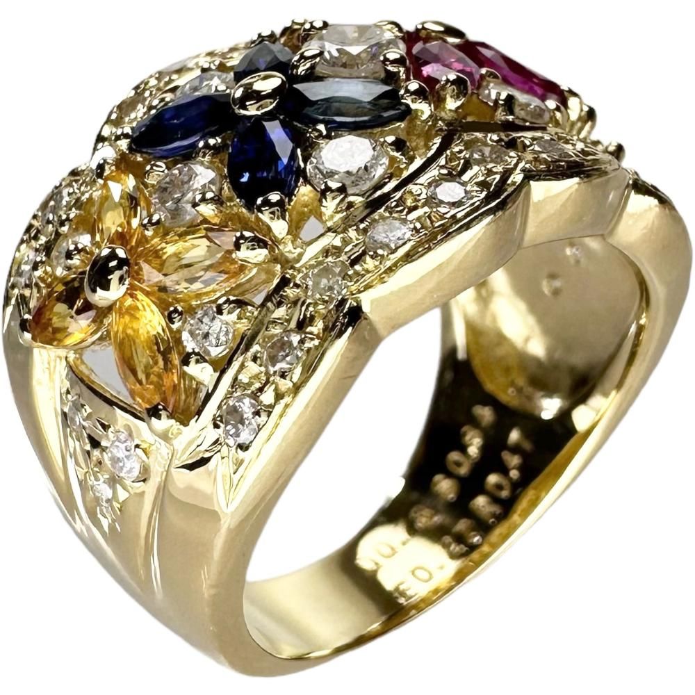 最終特価品 11号 ルビー 計0.47ct サファイア 計0.84ct エメラルド 計  