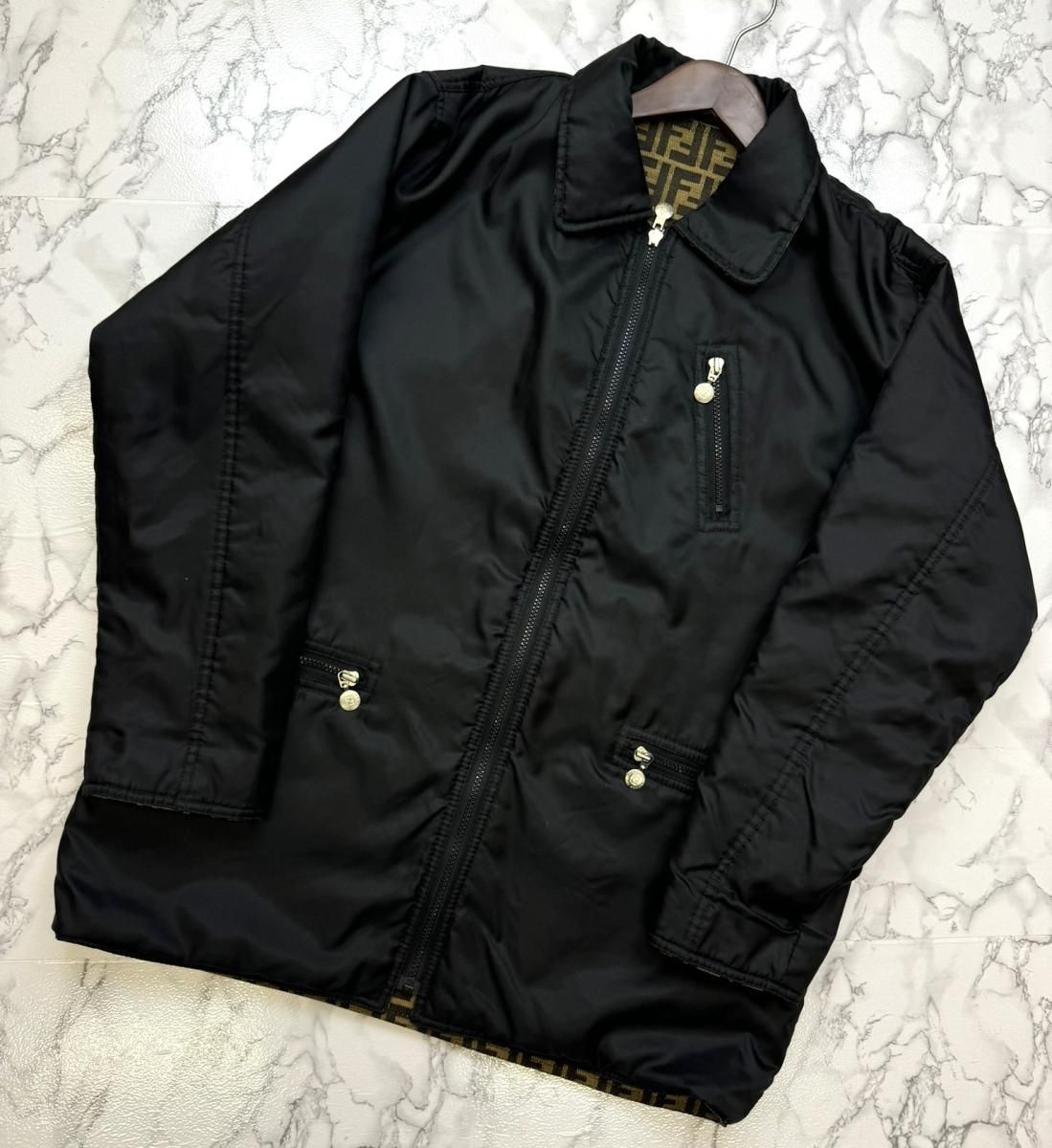FENDIフェンディ ズッカ柄　ジャケット ブルゾン Yahoo!オークション -「フェンディ ズッカ ジャケット