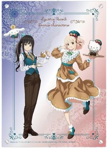 リコリコ×サンリオ 第2弾 メモリアル3層アクリルボード たきな 千束 割引 【】アクリルスタンド・アクリルパネル 千束×ハローキティ＆たき