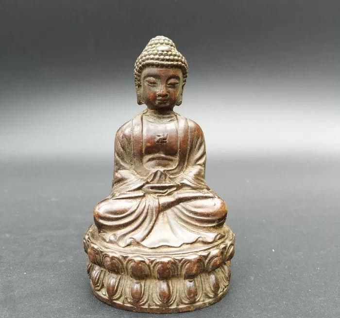 未使用保管品【希少品】中国産 仏像真珠 アンティーク置物 仏教美術　インテリア 仏像E 仏様 銅像 仏教 孔子 仏具 アンティーク風 中国風 儒教