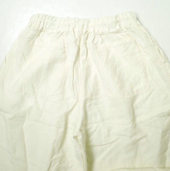 Sillage シラージ 日本製 LINEN CIRCULAR PANTS リネンサーキュラーパンツ Free Ivory イージー ワイド バギー  バルーン タック ボトムス g17819 - メルカリ